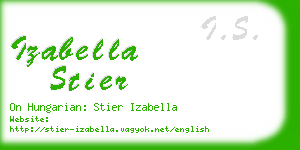 izabella stier business card